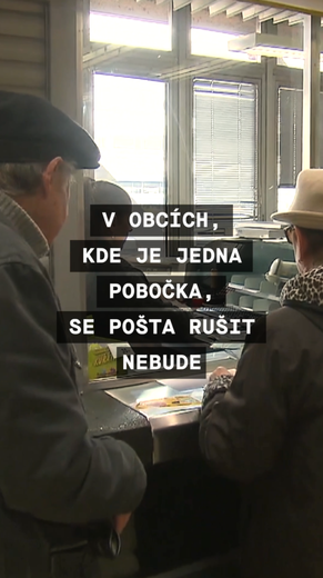 V obcích s jednou pobočkou se pošta rušit nebude.png